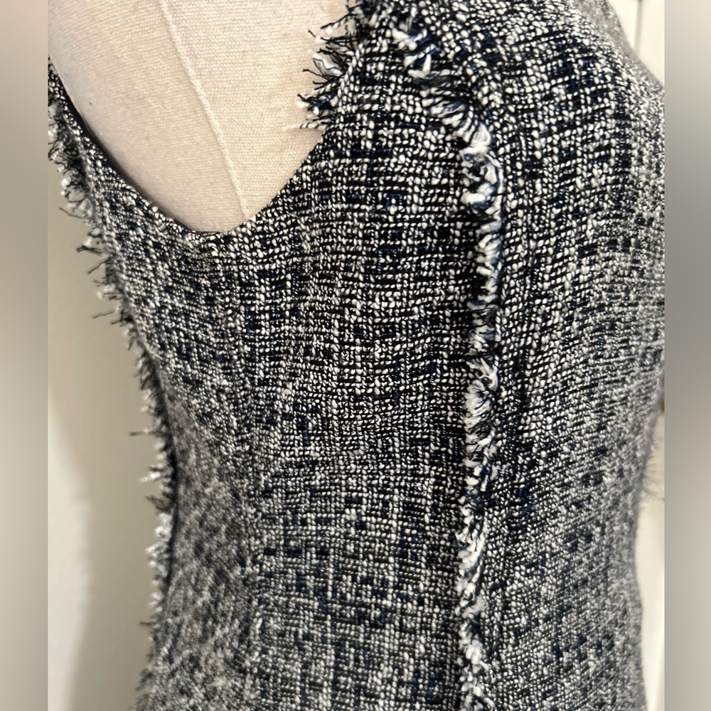 Banana Republic Tweed & Fringe Dress